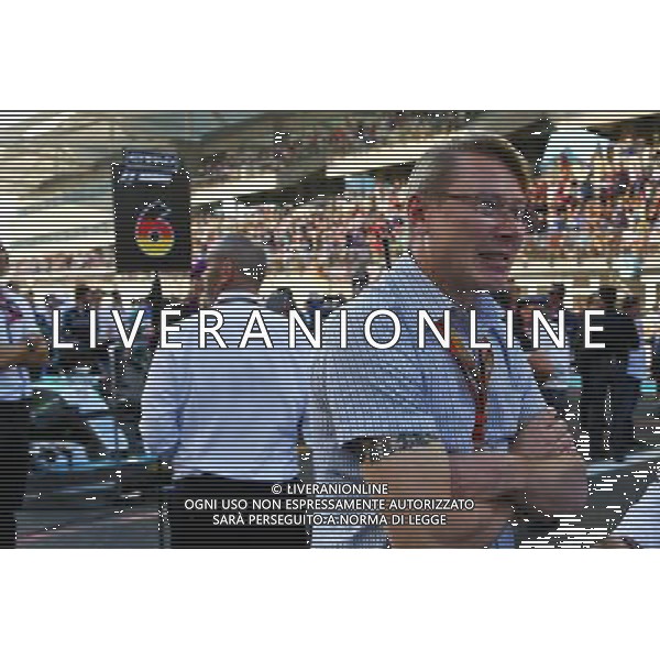 Mika Hakkinen (FIN) on the grid. 29.11.2015. Formula 1 World Championship, Rd 19, Abu Dhabi Grand Prix, Yas Marina Circuit, Abu Dhabi, Race Day. AG ALDO LIVERANI SAS ONLY ITALY