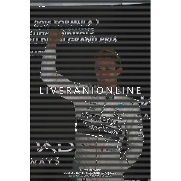 1st place Nico Rosberg (GER) Mercedes AMG F1 W06. 29.11.2015. Formula 1 World Championship, Rd 19, Abu Dhabi Grand Prix, Yas Marina Circuit, Abu Dhabi, Race Day. AG ALDO LIVERANI SAS ONLY ITALY