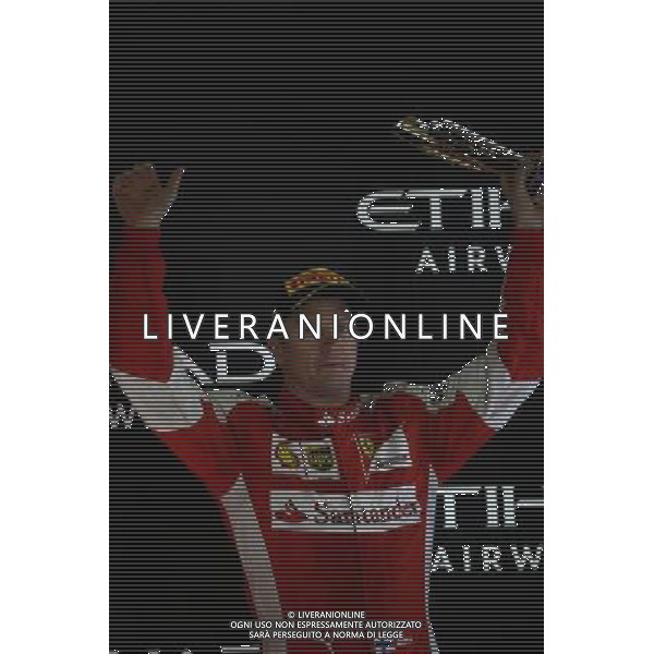 3rd place Kimi Raikkonen (FIN) Ferrari SF15-T. 29.11.2015. Formula 1 World Championship, Rd 19, Abu Dhabi Grand Prix, Yas Marina Circuit, Abu Dhabi, Race Day. AG ALDO LIVERANI SAS ONLY ITALY