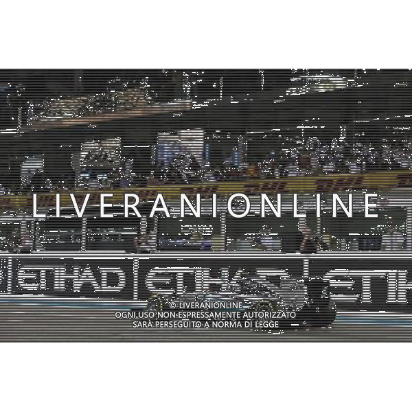 Race winner Lewis Hamilton (GBR) Mercedes AMG F1 W06 celebrates as he takes the chequered flag at the end of the race. 29.11.2015. Formula 1 World Championship, Rd 19, Abu Dhabi Grand Prix, Yas Marina Circuit, Abu Dhabi, Race Day. AG ALDO LIVERANI SAS ONLY ITALY