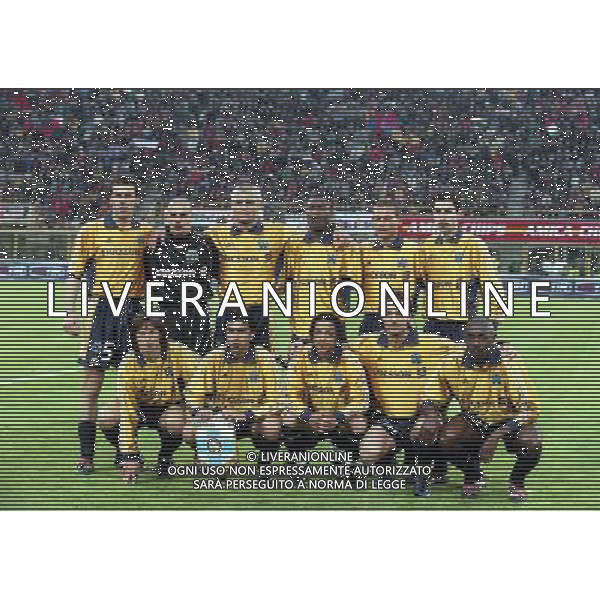 21-04-1999 SEMIFINALE DI COPPA UEFA BOLOGNA-MARSIGLIA NELLA FOTO FORMAZIONE MARSIGLIA AG ALDO LIVERANI SAS