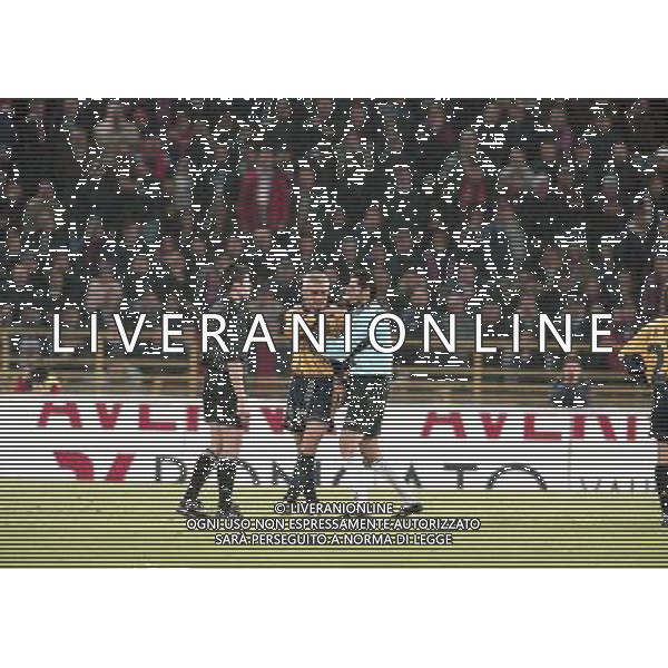 21-04-1999 SEMIFINALE DI COPPA UEFA BOLOGNA-MARSIGLIA NELLA FOTO ARBITRO MERK-FABRIZIO RAVANELLI E FRANCESCO ANTONIOLI AG ALDO LIVERANI SAS