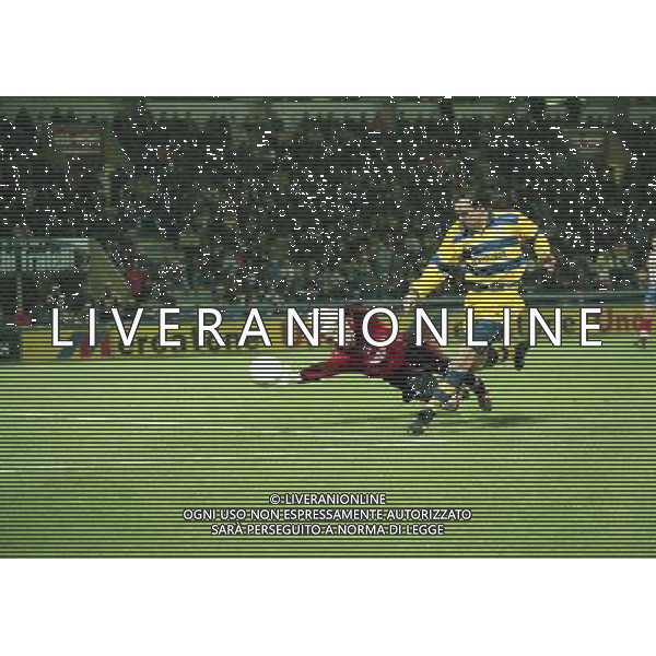 20-04-1999 PARMA ATLETICO MADRID SEMIFINALE DI COPPA UEFA NELLA FOTO GOAL ABEL BALBO AG ALDO LIVERANI SAS
