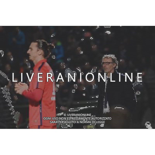 Laurent BLANC / Zlatan IBRAHIMOVIC - 01.12.2015 - Angers / PSG - 16eme journee Ligue 1 Photo : Nolwenn Le Gouic / Icon Sport AG ALDO LIVERANI SAS ONLY ITALY