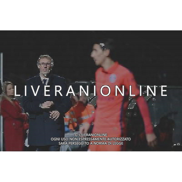 Laurent BLANC / Angel DI MARIA - 01.12.2015 - Angers / PSG - 16eme journee Ligue 1 Photo : Nolwenn Le Gouic / Icon Sport AG ALDO LIVERANI SAS ONLY ITALY