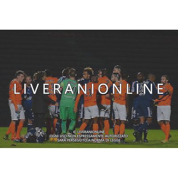 Altercation - 01.12.2015 - Creteil / Paris FC - 17eme journee de Ligue 2 Photo : Anthony Dibon / Icon Sport AG ALDO LIVERANI SAS ONLY ITALY