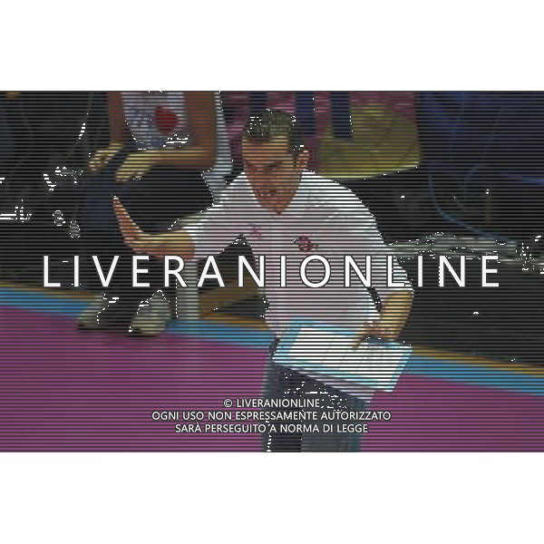 Campionato Serie A1 Master Group Sport - 9¡ giornata Bergamo 2-12-2015 PalaNorda Foppapedretti Bergamo vs Nordmeccanica Piacenza nella foto Marco Gaspari allenatore Piacenza foto Roberto Garavaglia - ag. Aldo Liverani sas