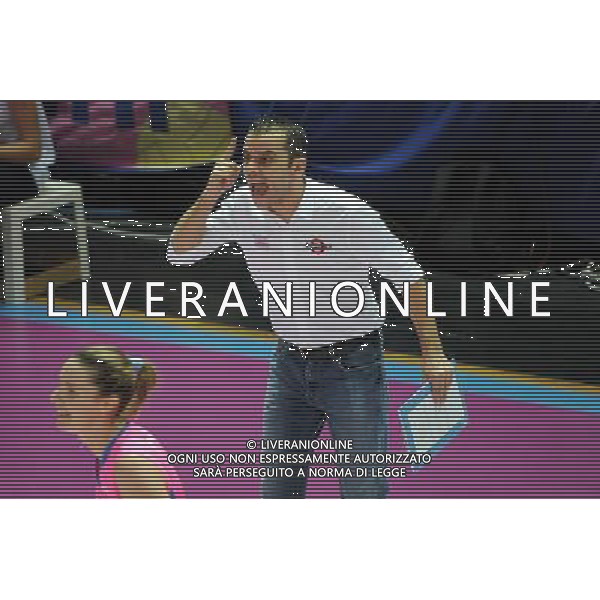 Campionato Serie A1 Master Group Sport - 9¡ giornata Bergamo 2-12-2015 PalaNorda Foppapedretti Bergamo vs Nordmeccanica Piacenza nella foto Marco Gaspari allenatore Piacenza foto Roberto Garavaglia - ag. Aldo Liverani sas