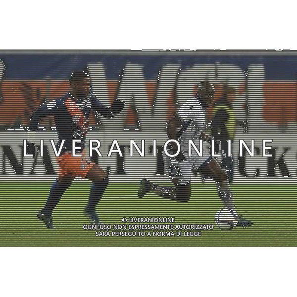 Issiar Dia / William Remy - 02.12.2015 - Montpellier / Gazelec Ajaccio - 16eme journee de Ligue 1 Photo: Alexandre Dimou / Icon Sport/ AGENZIA ALDO LIVERANI SAS - ITALY ONLY EDITORIAL USE ONLY