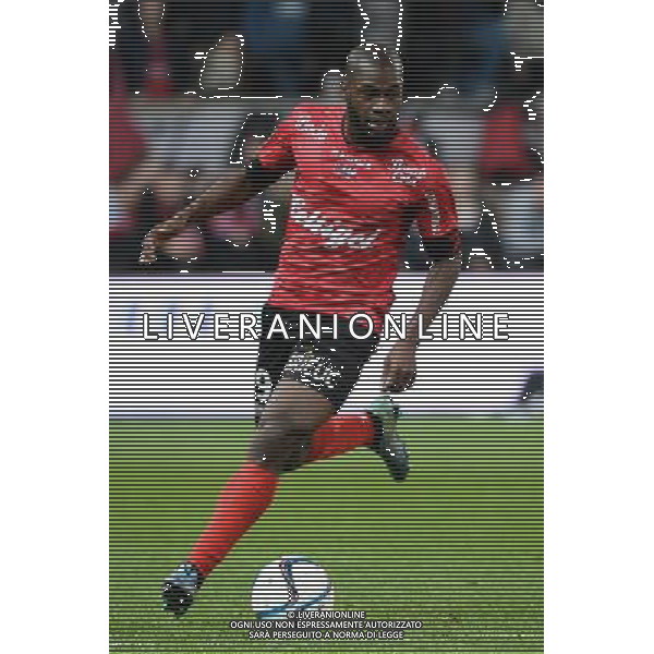 Yannis SALIBUR - 02.12.2015 - Guingamp / Reims - 16eme journee Ligue 1 Photo : Nolwenn Le Gouic / Icon Sport AG ALDO LIVERANI SAS ONLY ITALY