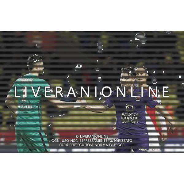 Danijel SUBASIC / Andy DELORT - 02.12.2015 - Monaco / Caen - 16eme journee de Ligue 1 Photo: Jc Magnenet / Icon Sport/ AGENZIA ALDO LIVERANI SAS - ITALY ONLY EDITORIAL USE ONLY