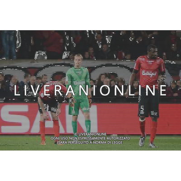 Christophe KERBRAT / Jonas LOSSL - 02.12.2015 - Guingamp / Reims - 16eme journee Ligue 1 Photo : Nolwenn Le Gouic / Icon Sport AG ALDO LIVERANI SAS ONLY ITALY