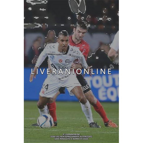 David NGOG / Christophe KERBRAT - 02.12.2015 - Guingamp / Reims - 16eme journee Ligue 1 Photo : Nolwenn Le Gouic / Icon Sport AG ALDO LIVERANI SAS ONLY ITALY