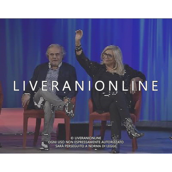 Roma - 03/12/2015 - Studi Mediaset De Paolis - Trasmissione TV \' Maurizio Costanzo Show \' - nella foto: Mara Venier e Jerry Cala\' /Ph. Corradetti - Ag. Aldo Liverani