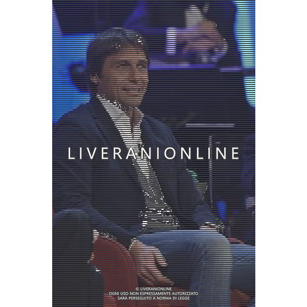 Roma - 03/12/2015 - Studi Mediaset De Paolis - Trasmissione TV \' Maurizio Costanzo Show \' - nella foto: Antonio Conte e Maurizio Costanzo /Ph. Corradetti - Ag. Aldo Liverani