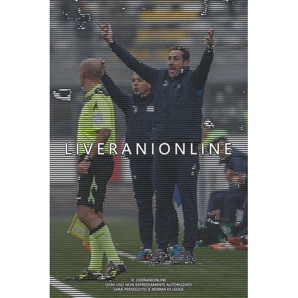 Campionato Lega Pro, Girone B, Rimini vs Santarcangelo, Derby Romagnolo del 05/12/2015, nella foto, ALLENATORE LAMBERTO ZAULI URLA CONTRO I SUOI GIOCATORI, ©CLAUDIO ZAMAGNI/AGENZIA ALDO LIVERANI S.A.S.