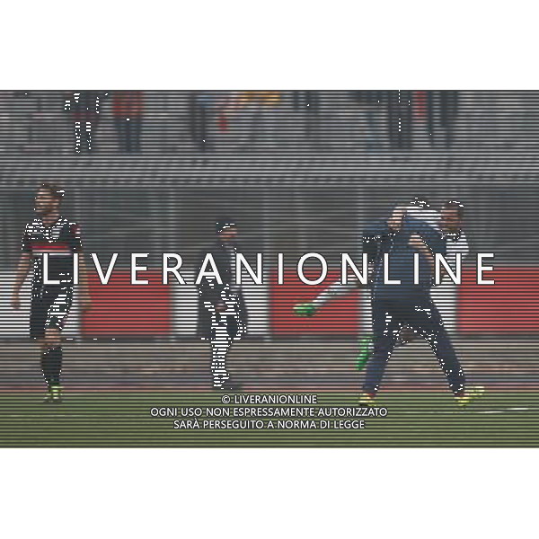 Campionato Lega Pro, Girone B, Rimini vs Santarcangelo, Derby Romagnolo del 05/12/2015, nella foto,TOMMASO ARRIGONI FESTEGGIA LA VITTORIA, ©CLAUDIO ZAMAGNI/AGENZIA ALDO LIVERANI S.A.S.