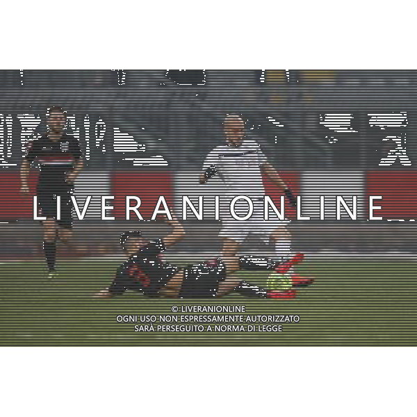 Campionato Lega Pro, Girone B, Rimini vs Santarcangelo, Derby Romagnolo del 05/12/2015, nella foto, GIANLUCA ESPOSITI ENTRA SU ILARI CARLO ©CLAUDIO ZAMAGNI/AGENZIA ALDO LIVERANI S.A.S.