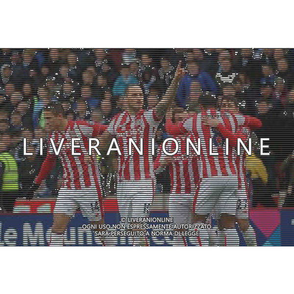 Stoke City\'s Marko Arnautovic celebrates scoring his sides first goal Photographer Mick Walker/CameraSport Football - Barclays Premiership - Stoke City v Manchester City - Saturday 5th December 2015 - Britannia Stadium - Stoke © CameraSport - 43 Linden Ave. Countesthorpe. Leicester. England. LE8 5PG - Tel: +44 (0) 116 277 4147 - admin@camerasport.com - www.camerasport.com AG ALDO LIVERANI SAS ONLY ITALY