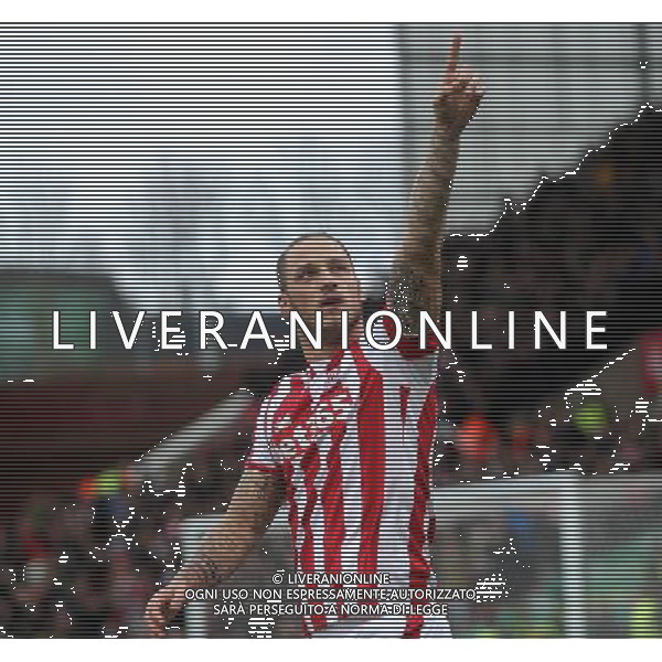 Stoke City\'s Marko Arnautovic celebrates scoring his sides second goal Photographer Mick Walker/CameraSport Football - Barclays Premiership - Stoke City v Manchester City - Saturday 5th December 2015 - Britannia Stadium - Stoke © CameraSport - 43 Linden Ave. Countesthorpe. Leicester. England. LE8 5PG - Tel: +44 (0) 116 277 4147 - admin@camerasport.com - www.camerasport.com AG ALDO LIVERANI SAS ONLY ITALY