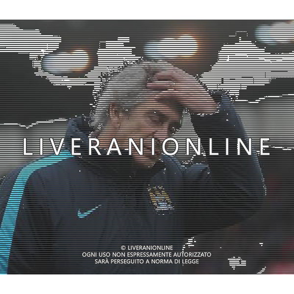 Manchester City\'s Manager Manuel Pellegrini looks unhappy Photographer Mick Walker/CameraSport Football - Barclays Premiership - Stoke City v Manchester City - Saturday 5th December 2015 - Britannia Stadium - Stoke © CameraSport - 43 Linden Ave. Countesthorpe. Leicester. England. LE8 5PG - Tel: +44 (0) 116 277 4147 - admin@camerasport.com - www.camerasport.com AG ALDO LIVERANI SAS ONLY ITALY