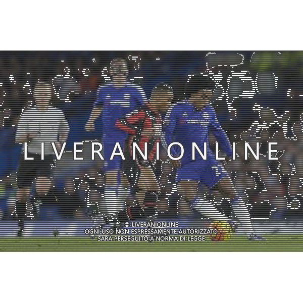Chelsea\'s Willian in action during todays match Photographer Craig Mercer/CameraSport Football - Barclays Premiership - Chelsea v Bournemouth - Saturday 5th December 2015 - Stamford Bridge - London © CameraSport - 43 Linden Ave. Countesthorpe. Leicester. England. LE8 5PG - Tel: +44 (0) 116 277 4147 - admin@camerasport.com - www.camerasport.com AG ALDO LIVERANI SAS ONLY ITALY
