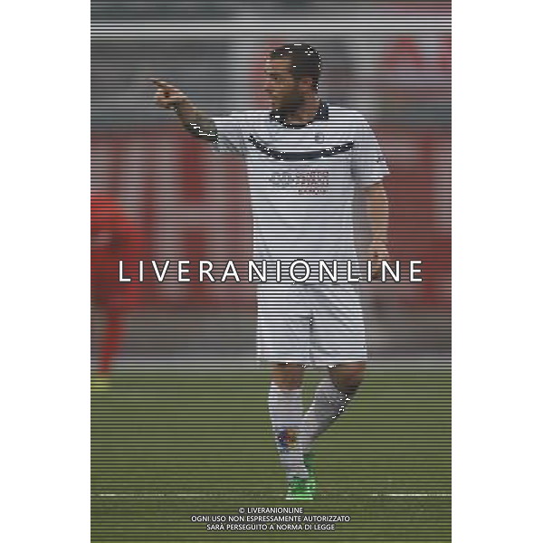 Campionato Lega Pro, Girone B, Rimini vs Santarcangelo, Derby Romagnolo del 05/12/2015, nella foto, ARRIGONI TOMMASO PUNTA IL DITO, Â©CLAUDIO ZAMAGNI/AGENZIA ALDO LIVERANI S.A.S.