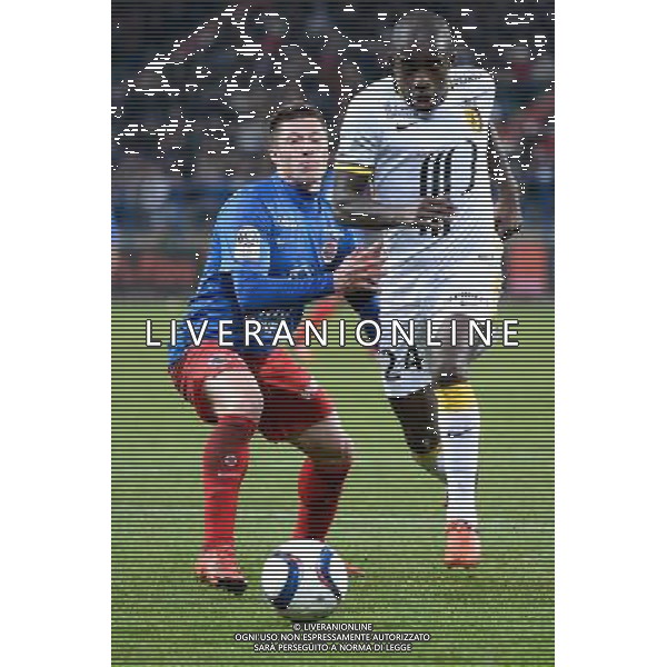 Anthony DELAPLACE / Rio MAVUBA - 05.12.2015 - Caen / Lille - 17eme journee Ligue 1 Photo : Nolwenn Le Gouic / Icon Sport AG ALDO LIVERANI SAS ONLY ITALY