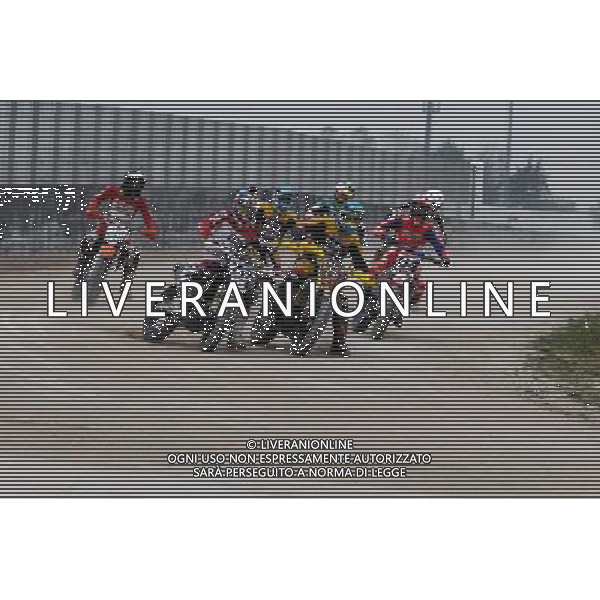 SIC DAY 2015 al Misano World Circuit 5 e 6 Dicembre, nella foto, ANDREA DOVIZIOSO CERCA UNO SPIRAGLIO PER PORTARSI IN TESTA NELLA GARA DI FLAT TRACK, Â©CLAUDIO ZAMAGNI/AGENZIA ALDO LIVERANI S.A.S.