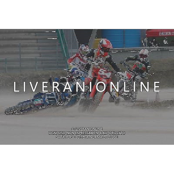 SIC DAY 2015 al Misano World Circuit 5 e 6 Dicembre, nella foto, FRANCESCO CECCHINI MENTRE CADE A TERRA DURANTE LA GARA DI FLAT TRACK, Â©CLAUDIO ZAMAGNI/AGENZIA ALDO LIVERANI S.A.S.