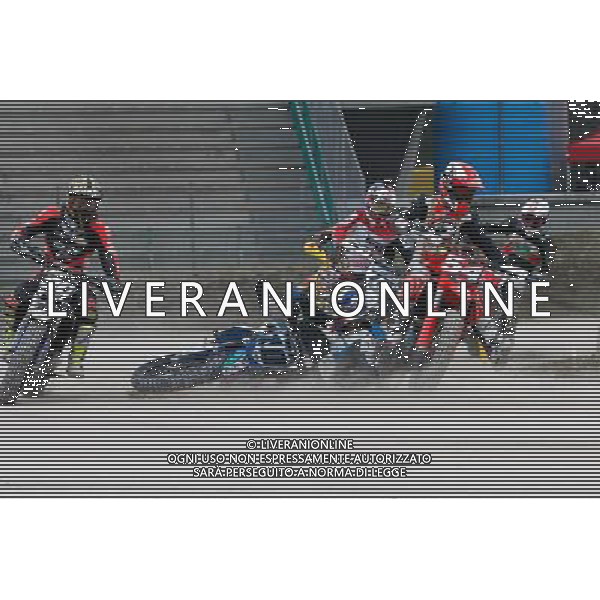 SIC DAY 2015 al Misano World Circuit 5 e 6 Dicembre, nella foto, FRANCESCO CECCHINI MENTRE CADE A TERRA DURANTE LA GARA DI FLAT TRACK, Â©CLAUDIO ZAMAGNI/AGENZIA ALDO LIVERANI S.A.S.