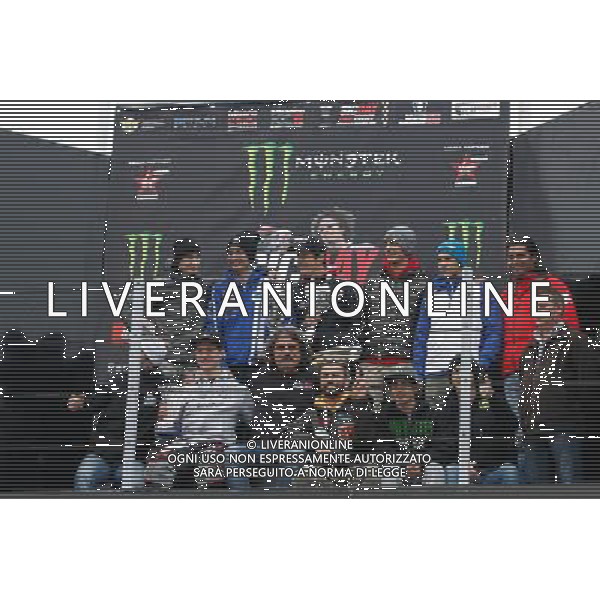 SIC DAY 2015 al Misano World Circuit 5 e 6 Dicembre, nella foto, SUL PODIO TUTTI I PARTECIPANTI ALLE GARE DI FLAT TRACK INSIEME A PAOLO SIMONCELLI, Â©CLAUDIO ZAMAGNI/AGENZIA ALDO LIVERANI S.A.S.