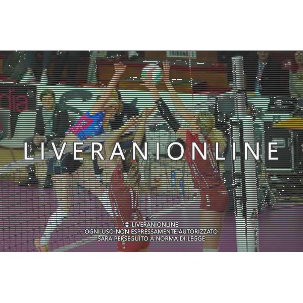 Campionato Serie A1 Master Group Sport - 10¡ giornata Novara 6-12-2015 Pala Igor Gorgonzola Igor Gorgonzola Novara vs Unendo Yamamay Busto Arsizio nella foto un attacco di Rousseaux foto Roberto Garavaglia - ag. Aldo Liverani sas