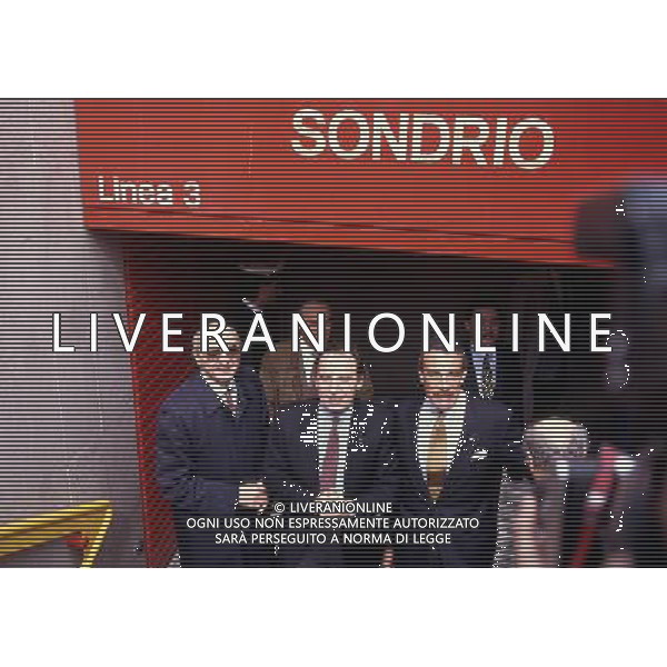 Paolo Pillitteri politico e giornalista italiano - Retrospettiva (Sindaco di Milano dal 1987 al 1992) nella foto all\'inaugurazione della metro\' linea 3 nel 1990 ©Archivio/AGENZIA ALDO LIVERANI SAS