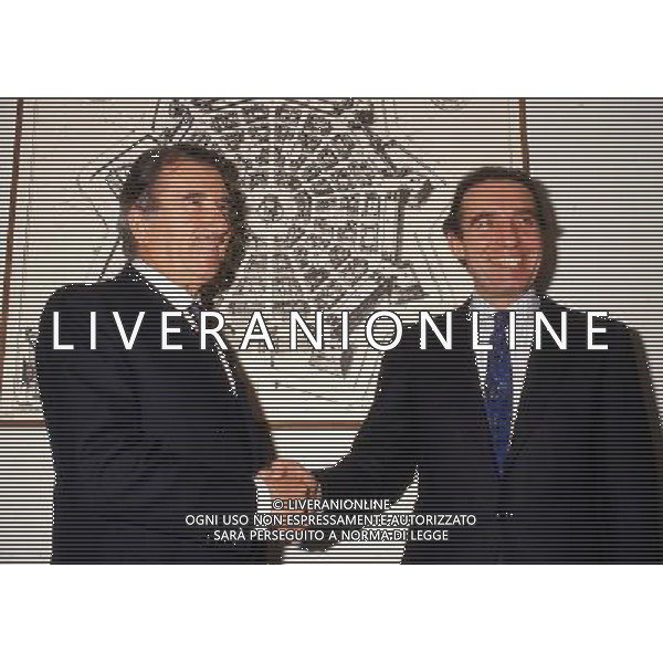 Paolo Pillitteri politico e giornalista italiano - Retrospettiva (Sindaco di Milano dal 1987 al 1992) nella foto con Aldo Aniasi ©Archivio/AGENZIA ALDO LIVERANI SAS