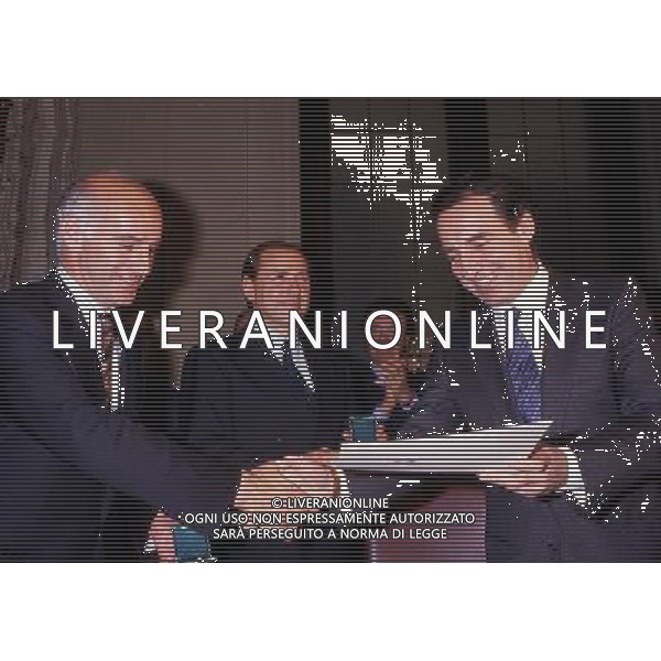 Paolo Pillitteri politico e giornalista italiano - Retrospettiva (Sindaco di Milano dal 1987 al 1992) nella foto con Silvio Berlusconi e Arrigo Sacchi ©Archivio/AGENZIA ALDO LIVERANI SAS