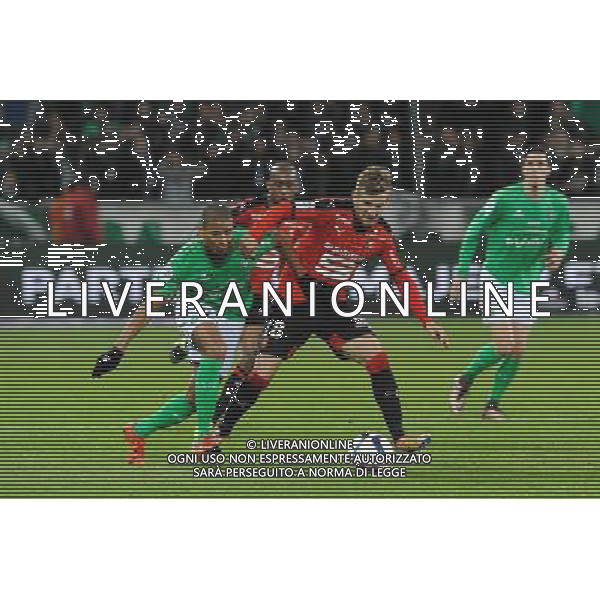 Pedro HENRIQUE / Kevin MONNET PAQUET - 06.12.2015 - Saint Etienne / Rennes - 17eme journee de Ligue 1 Photo : Jean Paul Thomas / Icon Sport AG ALDO LIVERANI SAS ONLY ITALY