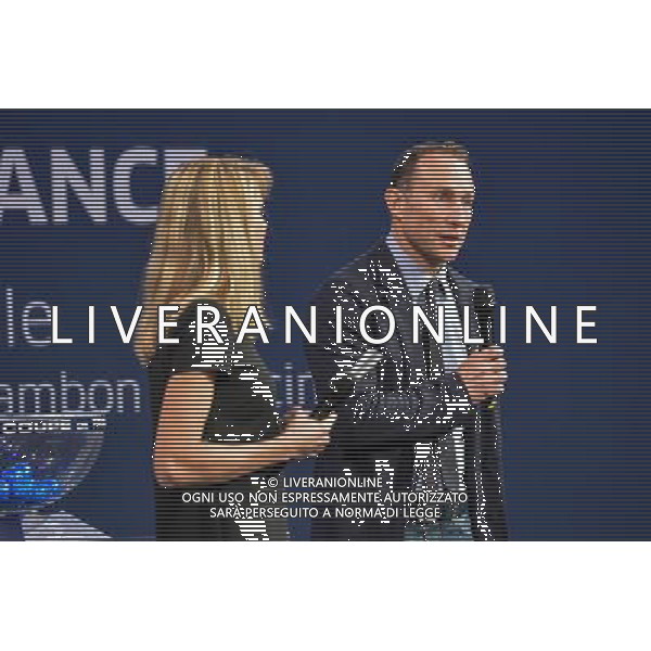 Candice Prevost / Jean Pierre Papin - 07.12.2015 - Tirage au sort des 32emes de finales de la Coupe de France Photo : Anthony Dibon / Icon Sport AG ALDO LIVERANI SAS ONLY ITALY