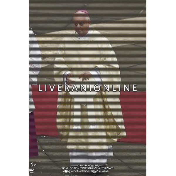 Santa Messa per l\'apertura del Giubileo straordinario della Misericordia presieduta Sua Santita\' Papa Francesco in Piazza San Pietro Citta\' del Vaticano Roma 08 dicembre 2015 nella foto monsignor Rino Fisichella, presidente del Pontificio consiglio per la nuova evangelizzazione Â©Corradetti / Agenzia Aldo Liverani Sas