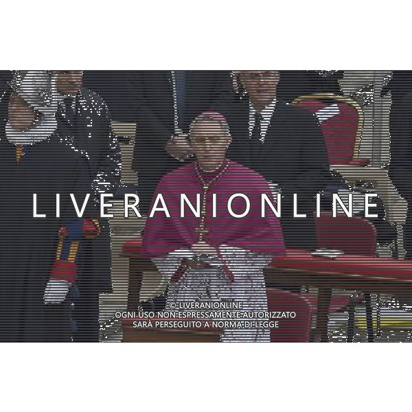 Santa Messa per l\'apertura del Giubileo straordinario della Misericordia presieduta Sua Santita\' Papa Francesco in Piazza San Pietro Citta\' del Vaticano Roma 08 dicembre 2015 nella foto padre Georg GÃ¤nswein l\'ex consigliere di papa Benedetto XVI Â©Corradetti / Agenzia Aldo Liverani Sas