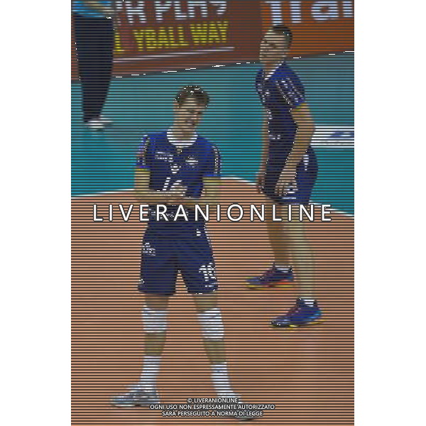 Deception Dmitrii Bahov / Ardo Kreek - 08.12.2015 - Paris Volley / Dynamo Moscou - Ligue des Champions Photo : Anthony Dibon / Icon Sport AG ALDO LIVERANI SAS ONLY ITALY