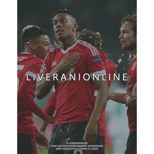 firo : 08.12.2015, Fu§ball, Saison 2015/2016, UEFA Champions League: Vfl Wolfsburg - Manchester United Anthony Martial jubelt $worldrightsEs gelten unsere AGB, einsehbar auf www.firosportphoto.de ¤ONLY FOR USE IN G E R M A N Y !!!!! Photo : BPI, copyright by firo sportphoto: Coesfelder Str.207 48249 DŸlmeTel.:02594 9916004 www.firosportphoto.de mail@firosportphoto.de (V o l k s b a n k B o c h u m - W i t t e n ) BLZ.: 430 601 29 Kt. Nr.: 341 117 100 Tel.:02594 9916004 AG ALDO LIVERANI SAS ONLY ITALY