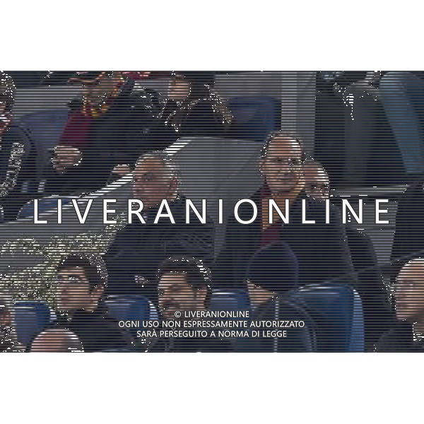 UEFA Champions League 2015/2016 Gruppo E - Roma 09.12.2015 - AS Roma vs Bate Borisov - nella foto: james pallotta guarda la partita in piedi al fianco di antonio Tempestilli / Ph Corradetti - AG. Aldo Liverani/ AGENZIA ALDO LIVERANI SAS
