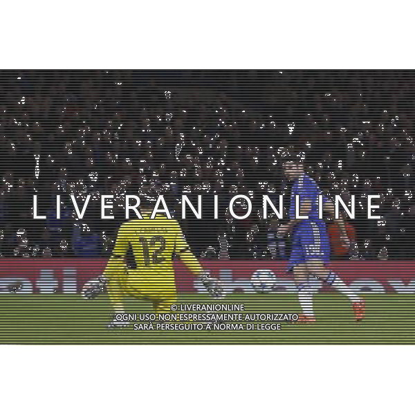 Chelsea\'s Diego Costa has his shot saved by FC Porto\'s Iker Casillas in the lead up to the opening goal (an own goal by FC Porto\'s Ivan Marcano - not pictured) Photographer Craig Mercer/CameraSport Football - UEFA Champions League Group G - Chelsea v FC Porto - Stamford Bridge - London - © CameraSport - 43 Linden Ave. Countesthorpe. Leicester. England. LE8 5PG - Tel: +44 (0) 116 277 4147 - admin@camerasport.com - www.camerasport.com/ AGENZIA ALDO LIVERANI SAS - ITALY ONLY EDITORIAL USE ONLY
