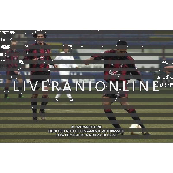 MILANO,10-01-02 DFP/GIORGIO RAVEZZANI MILAN-LAZIO (COPPA ITALIA) : SERGINHO AG ALDO LIVERANI SAS 