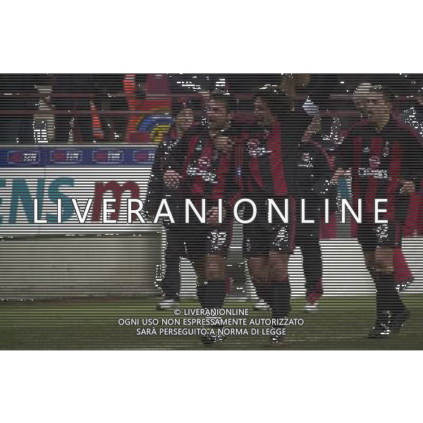 MILANO,10-01-02 DFP/MARCO DE PONTI MILAN-LAZIO (COPPA ITALIA) : ESULTANZE MILAN GOL JAVI MORENO AG ALDO LIVERANI SAS 