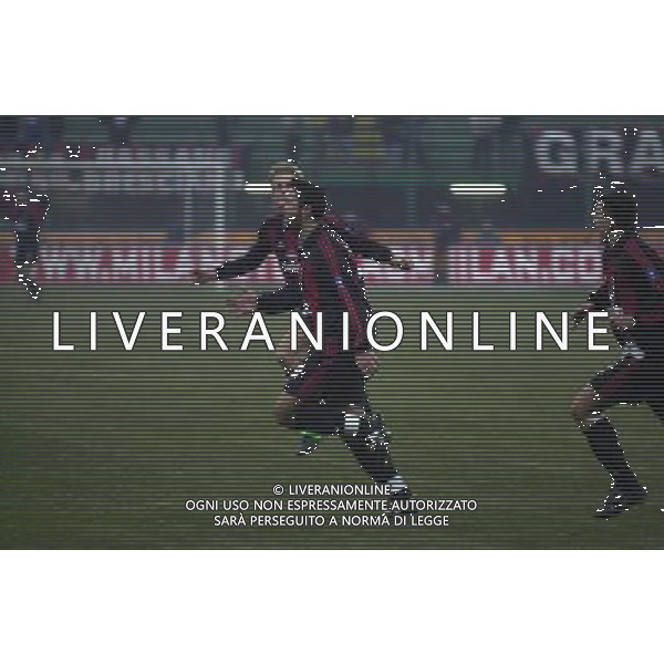 MILANO,10-01-02 DFP/MARCO DE PONTI MILAN-LAZIO (COPPA ITALIA) : ESULTANZE MILAN GOL JAVI MORENO AG ALDO LIVERANI SAS 