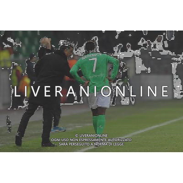 Christophe GALTIER / Jean Christophe BAHEBECK - 10.12.2015 - Saint Etienne / Lazio Rome - Europa League Photo : Jean Paul Thomas / Icon Sport AG ALDO LIVERANI SAS ONLY ITALY