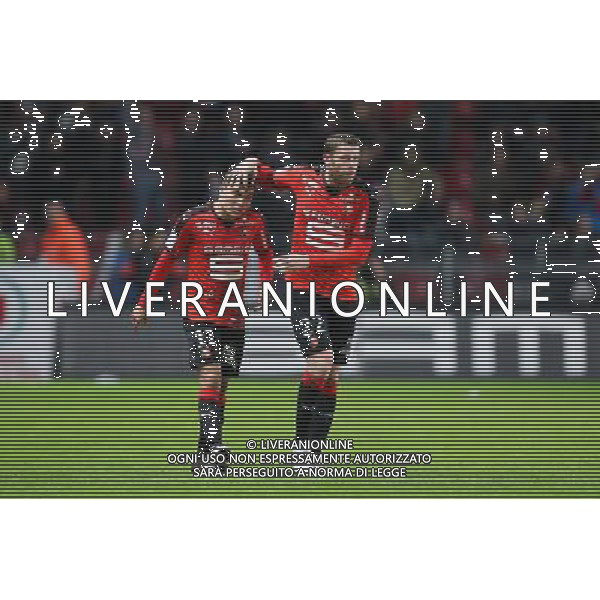 Juan QUINTERO / Sylvain ARMAND - 11.12.2015 - Rennes / Caen - 17e journee Ligue 1 Photo : Vincent Michel / Icon Sport/ AGENZIA ALDO LIVERANI SAS - ITALY ONLY EDITORIAL USE ONLY