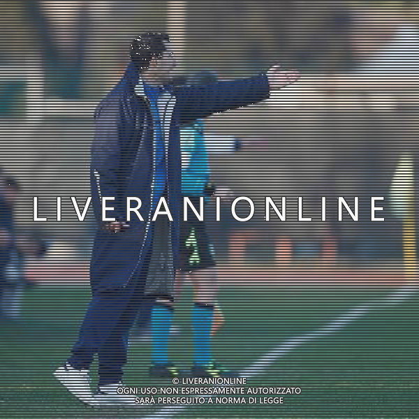 Campionato Lega Pro, Girone B, SANTARCANGELO vs PRATO del 12/12/2015, nella foto, L\' ALLENATORE ALESSIO DE PETRILLO, DIRIGE LA SUA FORMAZIONE Â©CLAUDIO ZAMAGNI/AGENZIA ALDO LIVERANI S.A.S./ AGENZIA ALDO LIVERANI SAS -